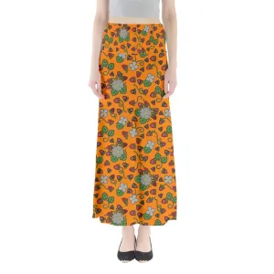 Strawberry Dreams Carrot Full Length Maxi Skirt