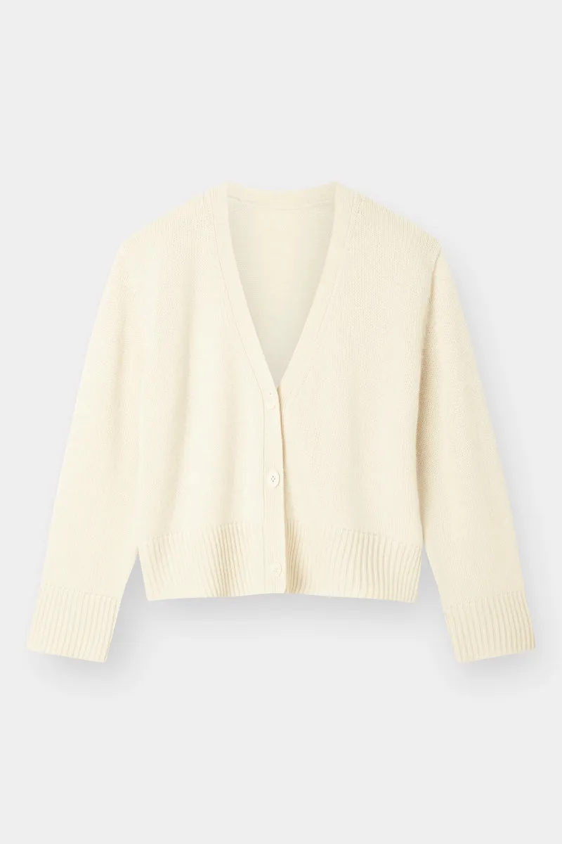 THE CLASSIC CARDIGAN - ECO WHITE