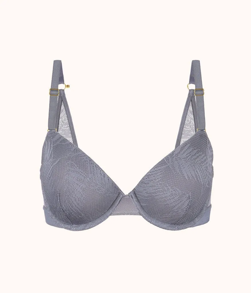 The Smooth Lace T-Shirt Bra: Smoke