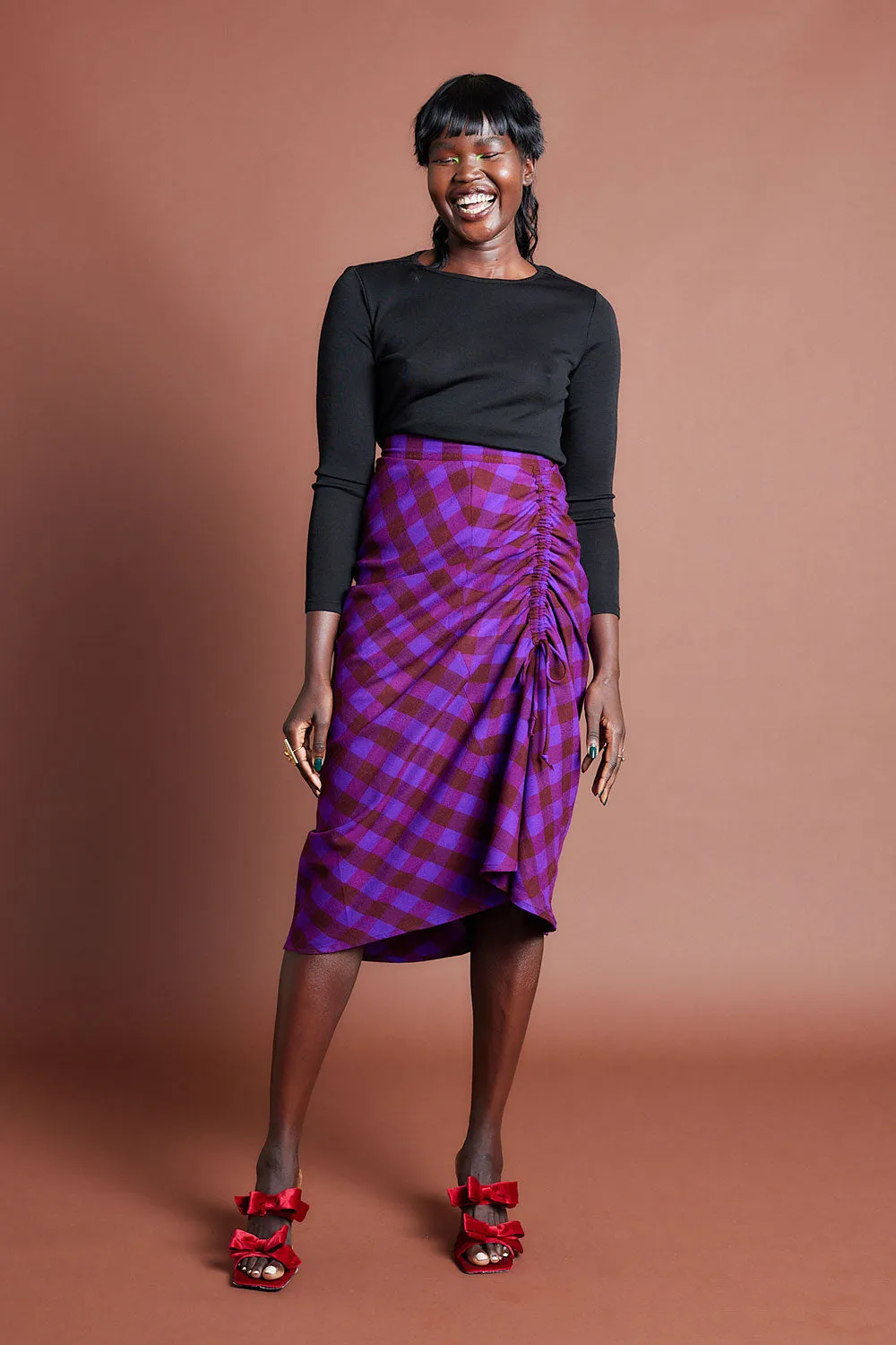 Twill Drawstring Skirt