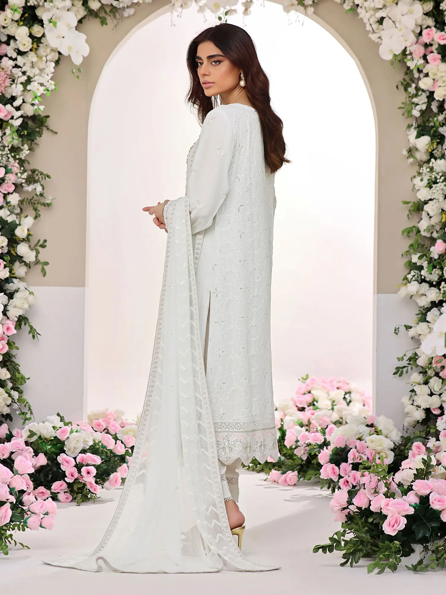 Wardah Uzair "Allure" Luxury Pret Embroidered Chiffon Suit - Grace