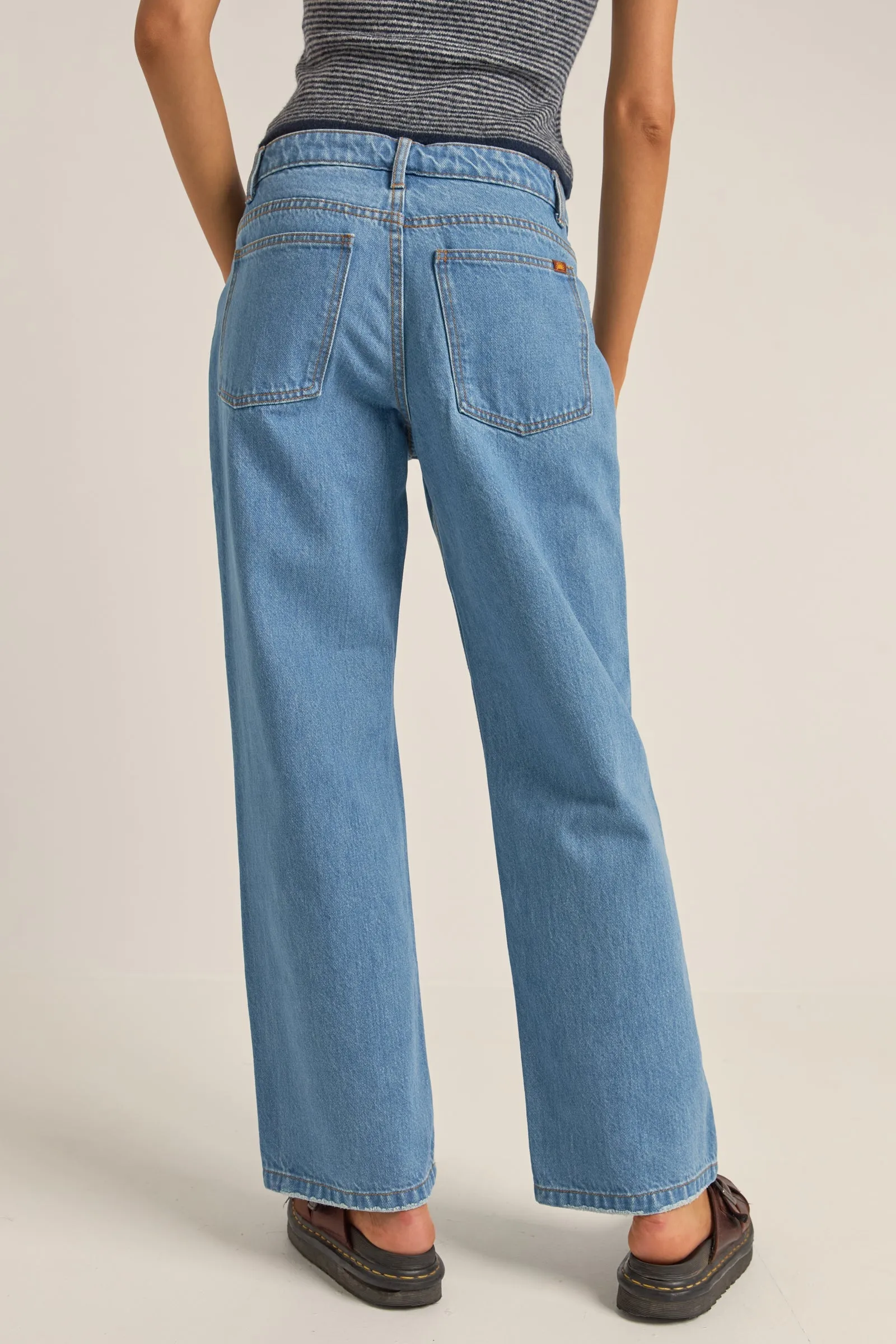 Washed Out Denim Pant Blue