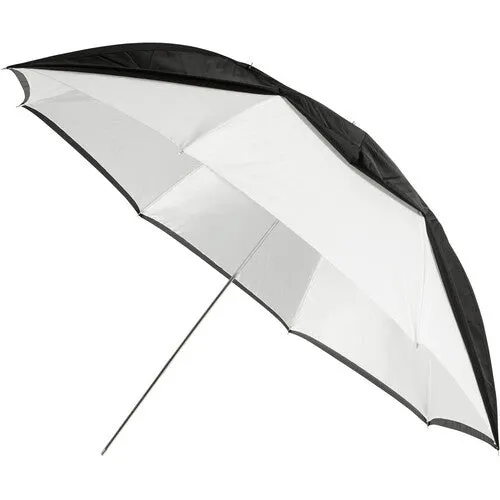 Westcott White Satin Umbrella with Removable Black Cover