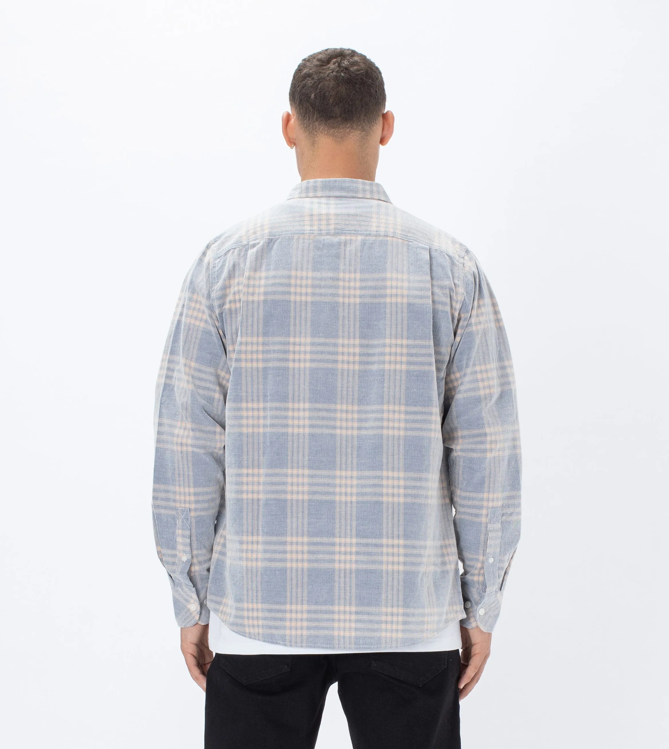 Work Cord LS Shirt Blue/Beige